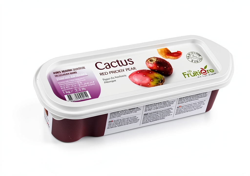 La Fruitiere Red Prickly Pear Puree package and contents