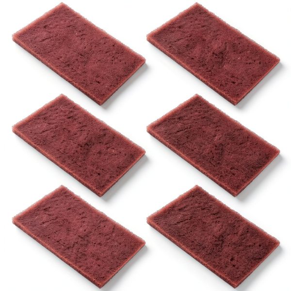 BokWin Red Scuff Pads Paint Prep Cleaning Nylon Web-0