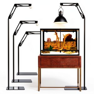 Reptile Lamp Stand BOURDSERK Adjustable Metal-0