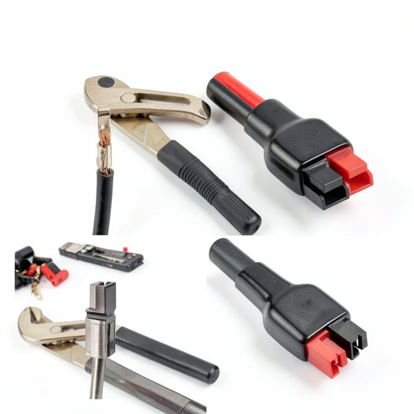 XRDS-RF 10 Pairs 45Amp Power Connectors Kit, 600V Quick Disconnect Wire, 12-10AWG, Heavy-Duty Electrical With Copper Silver-Plated Terminals and Protective Covers - Red & Black-2